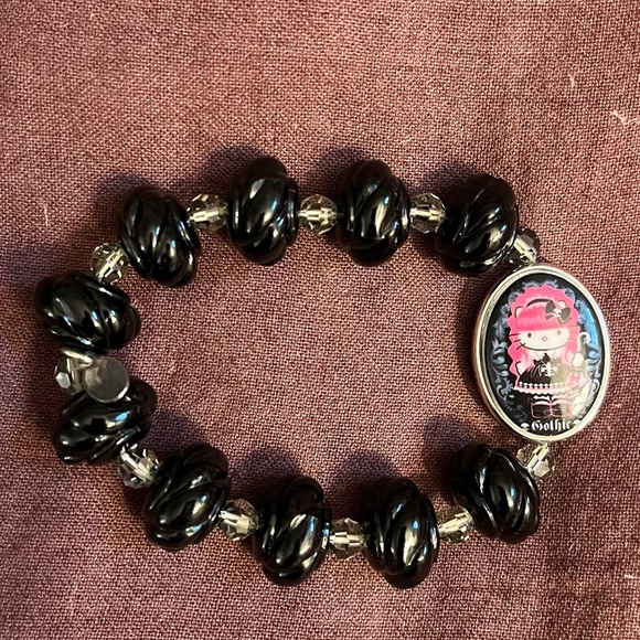 VINTAGE HELLO KITTY Goth Bracelet! - Picture 1 of 3